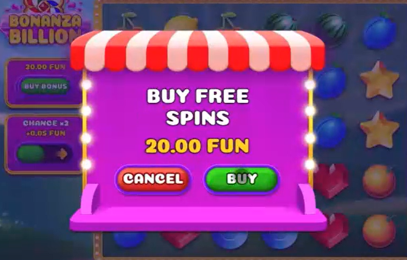 Buy Bonus feature button in Bonanza Billion